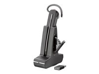 Poly Savi 8245 - Savi 8200 series - micro-casque - intra-auriculaire - convertible - DECT / Bluetooth - sans fil - Suppresseur de bruit actif - USB-A via adaptateur DECT - noir - certifié Zoom 8D3H2AA#ABB